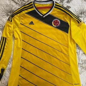 Colombia 2014 home long sleeve soccer jersey